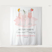 Love and Mimosasブライダルシャワー タペストリー (正面)