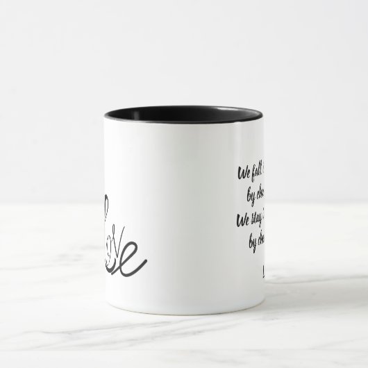 Love and Monument Personalized Mug マグカップ (中央)