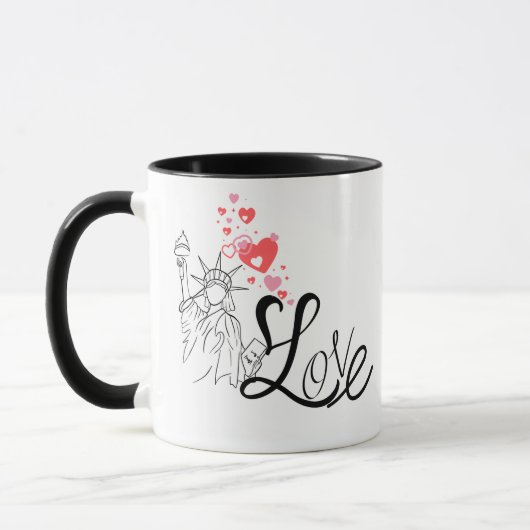 Love and Monument Personalized Mug マグカップ (左)