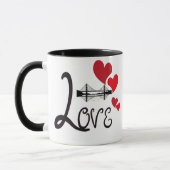 Love and Monument Personalized Mug マグカップ (左)