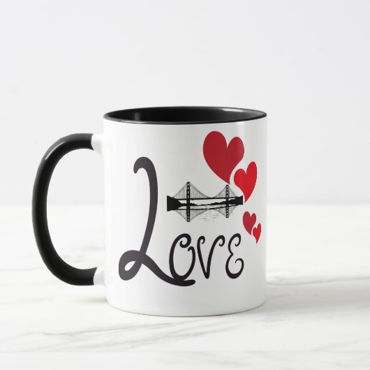 Love and Monument Personalized Mug マグカップ (左)