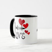 Love and Monument Personalized Mug マグカップ (正面左)