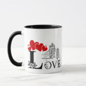 Love and Monument Personalized Mug マグカップ (左)