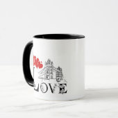 Love and Monument Personalized Mug マグカップ (正面左)