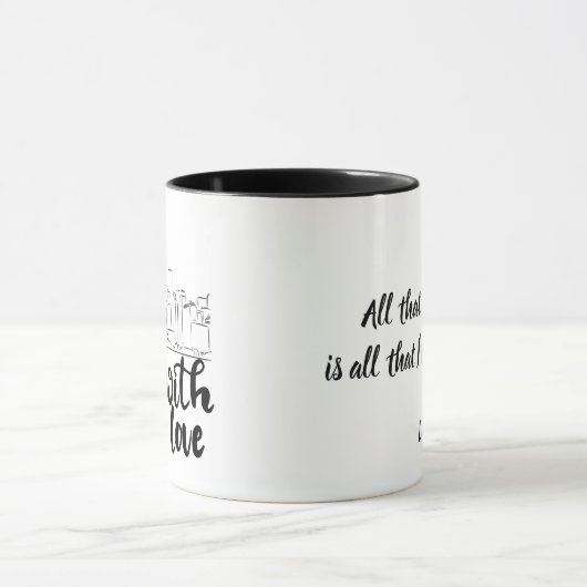 Love and Monument Personalized Mug マグカップ (中央)