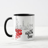 Love and Monument Personalized Mug マグカップ (左)