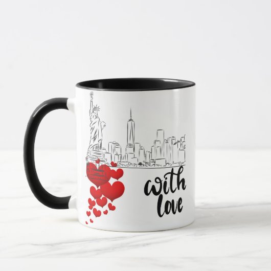 Love and Monument Personalized Mug マグカップ (左)
