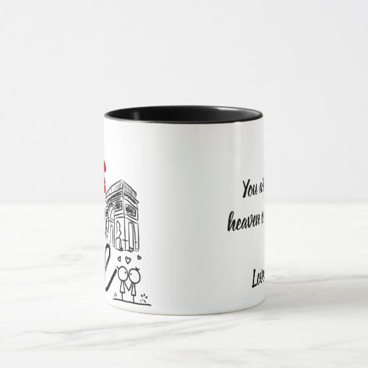 Love and Monument Personalized Mug マグカップ (中央)
