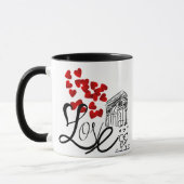 Love and Monument Personalized Mug マグカップ (左)