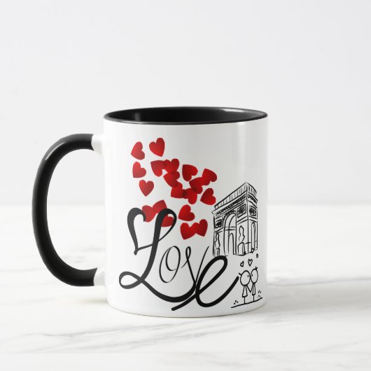 Love and Monument Personalized Mug マグカップ (左)