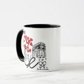 Love and Monument Personalized Mug マグカップ (正面左)