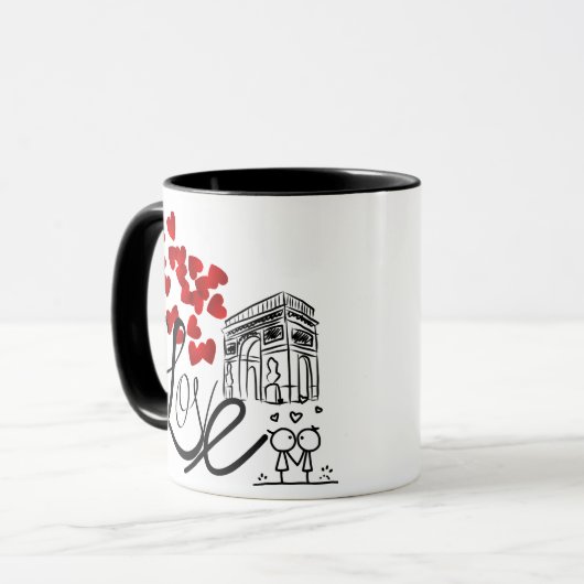 Love and Monument Personalized Mug マグカップ (正面左)