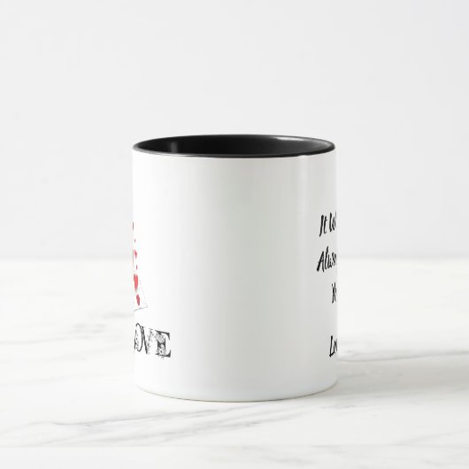 Love and Monument Personalized Mug マグカップ (中央)