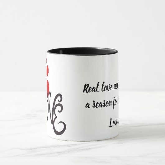 Love and Monument Personalized Mug マグカップ (中央)