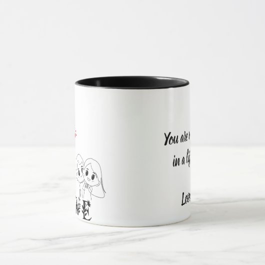 Love and Monument Personalized Mug マグカップ (中央)