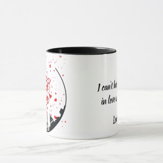 Love and Monument Personalized Mug マグカップ (中央)