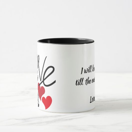 Love and Monument Personalized Mug マグカップ (中央)