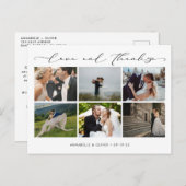 Love And Photo Collage感謝していが結婚お礼 ポストカード (正面/裏面)