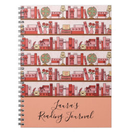 Love and Romance Bookshelf Reading Journal ノートブック