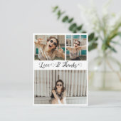 Love And Script感謝してい大学院写真コラージュ ポストカード (スタンド正面)