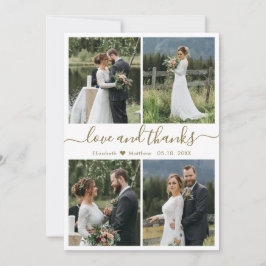 Love and Script 感謝してい Photo Collageの結婚感謝していs サンキューカード