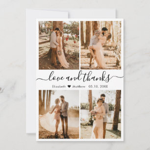 Love and Script 感謝してい Photo Collageの結婚感謝していs サンキューカード