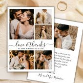 Love and Script 感謝してい Photo Collageの結婚感謝していs サンキューカード