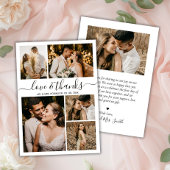 Love and Script 感謝してい Photo Collageの結婚感謝していs サンキューカード