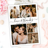 Love and Script 感謝してい Photo Collageの結婚感謝していs サンキューカード