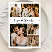 Love and Script 感謝してい Photo Collageの結婚感謝していs サンキューカード