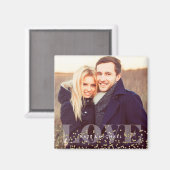 Love and Sparklesモノグラムモダン写真 マグネット (正面/裏面)