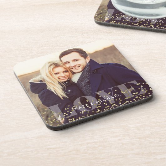 Love and Sparkles Photo コースター (左側)