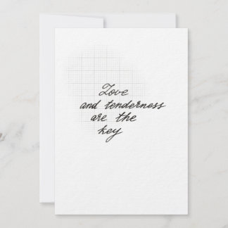 Love and tenderness quote card カード