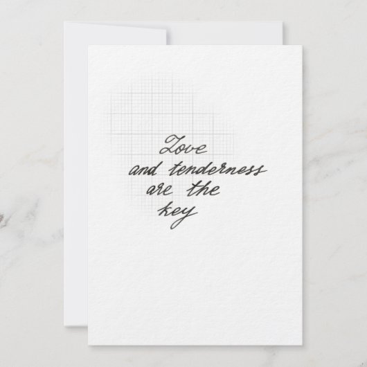 Love and tenderness quote card カード (正面)