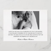 Love and Thanks | エレガントな結婚式の写真 箔招待状 (裏面)