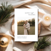 Love and Thanks | 新婚クリスマス・ボホー写真 サンキューカード