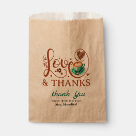 Love and Thanks Bridal Shower Wedding Coffee Theme フェイバーバッグ