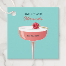 Love and Thanks Custom Gift Tag with Cocktail フェイバータグ