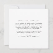 Love and Thanks | Modern Typography Wedding Square サンキューカード (裏面)