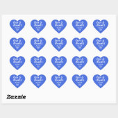 Love and Thanks Navy Blue Graduation Sticker ハートシール (シート)