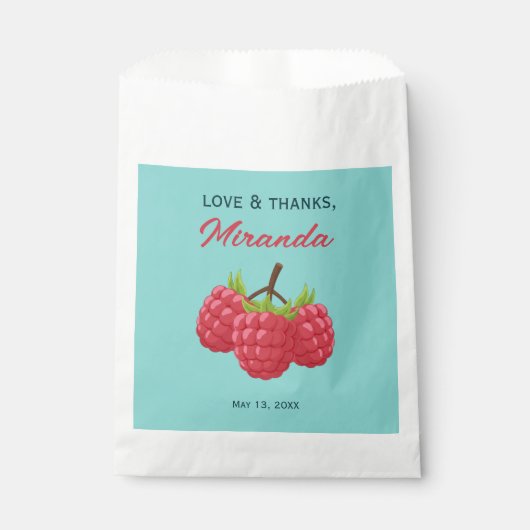 Love and Thanks Raspberry Custom フェイバーバッグ (正面)
