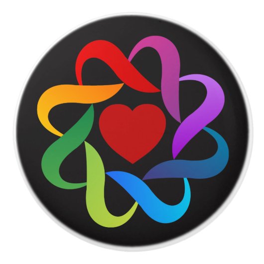 Love and Unityデザインセラミックノブ セラミックノブ (正面)