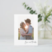 Love and Vertical Photo感謝してい Thank Youポストカード ポストカード (スタンド正面)