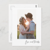 Love and Vertical Photo感謝してい Thank Youポストカード ポストカード (正面/裏面)