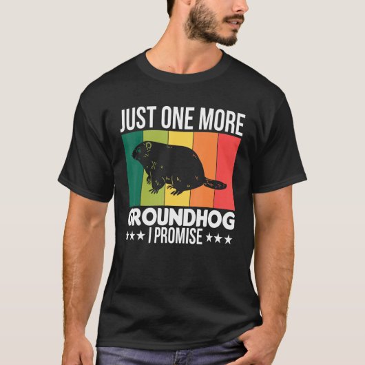 Love Animal Just One More Groundhog Vin Tシャツ (正面)
