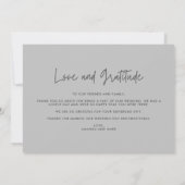 Love Anthrival Photo's 結婚 Thank You サンキューカード (裏面)