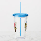 Love - Apple & Pencilカラフルとの先生デザイン アクリルタンブラー (右)