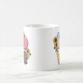 Love - Apple & Pencilカラフルとの先生デザイン コーヒーマグカップ (中央)