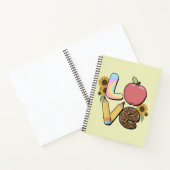 Love - Apple & Pencilカラフルとの先生デザイン ノートブック (内部)