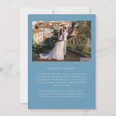 Love Appreciation Wedding Multi Photo Denim Blue サンキューカード (裏面)